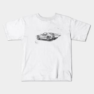 288 GTO Art Splash Wireframe Print Kids T-Shirt